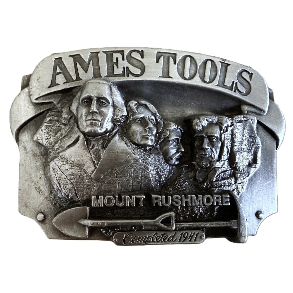 1987 Mount Rushmore Ames Tools Belt Buckle Limited Edition Vintage